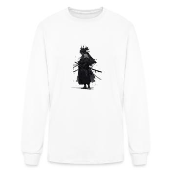 Samurai Shadow - Men's Long Sleeve T-Shirt - white - Front