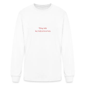 Money talks, but credit scores scream - Men's Long Sleeve T-Shirt - white - Front