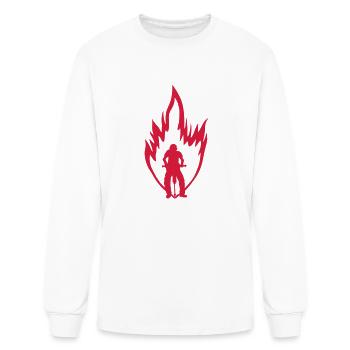 Hot construction worker - Men's Long Sleeve T-Shirt - white - Front