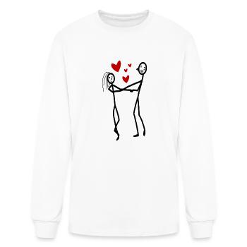 Match - Men's Long Sleeve T-Shirt - white - Front