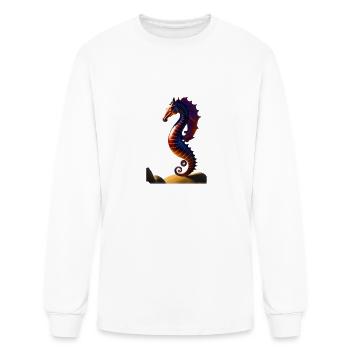 Lucky Sea Horse - Men's Long Sleeve T-Shirt - white - Front