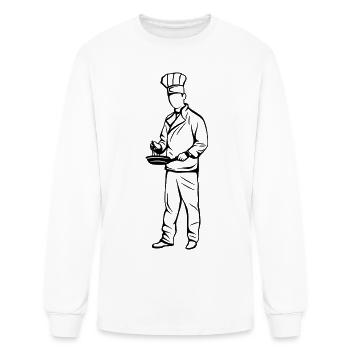 Cook Sketch - Men's Long Sleeve T-Shirt - white - Front