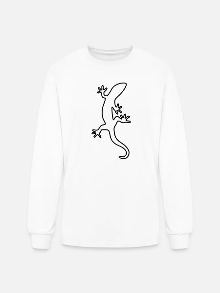 Lizard Salamander Gecko Fire salamander - Men's Long Sleeve T-Shirt - white