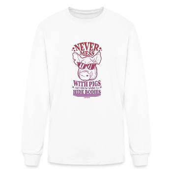 Pig - Men's Long Sleeve T-Shirt - white - Front