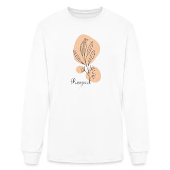 Respect Hand Drawn Minimal, inspirational meanings - Men's Long Sleeve T-Shirt - white - Front