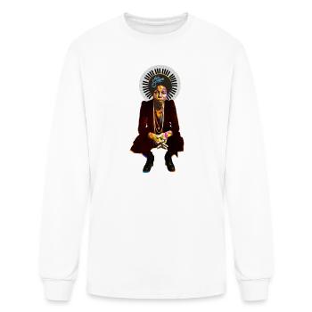 Nina Simone pop art portrait - Retro Jazz Music - Men's Long Sleeve T-Shirt - white - Front