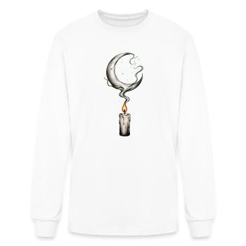 Moonlit Candle Crescent Mystic - Men's Long Sleeve T-Shirt - white - Front