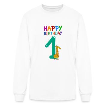 Happy 1st Birthday - Men's Long Sleeve T-Shirt - white - Front