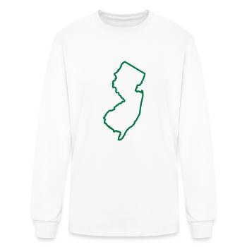 New Jersey Outline - Men's Long Sleeve T-Shirt - white - Front