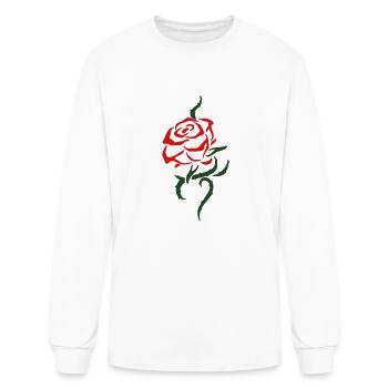 Thorny Rose (custom colors) - Men's Long Sleeve T-Shirt - white - Front