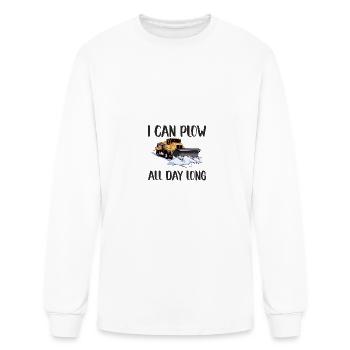 I Can Plow All Day Long 3 - Men's Long Sleeve T-Shirt - white - Front
