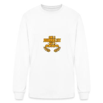 Save A Journalist, Buy A Newspaper - Men's Long Sleeve T-Shirt - white - Front