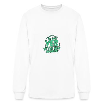 We Said Yes To The New Address 4 - Men's Long Sleeve T-Shirt - white - Front
