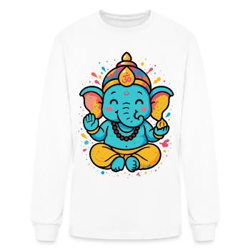 Playful Ganesha - Men's Long Sleeve T-Shirt - white - Front