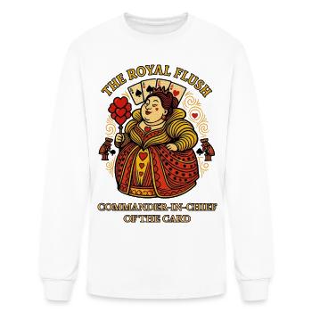 Royal Flush Commander-in-Chief Card - Men's Long Sleeve T-Shirt - white - Front