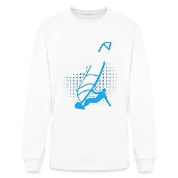 Windsurfing Surfboard Kite Gift for Windsurfer - Men's Long Sleeve T-Shirt - white - Front