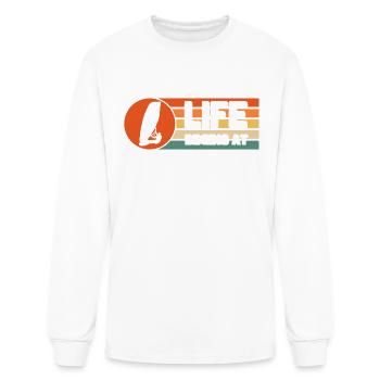 Windsurfing Surfboard Kite Gift for Windsurfer - Men's Long Sleeve T-Shirt - white - Front