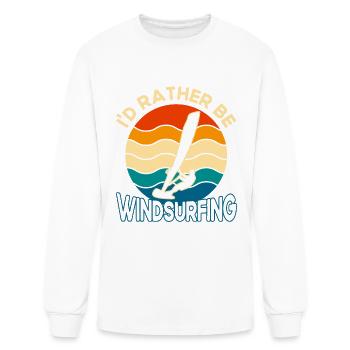 Windsurfing Surfboard Kite Gift for Windsurfer - Men's Long Sleeve T-Shirt - white - Front