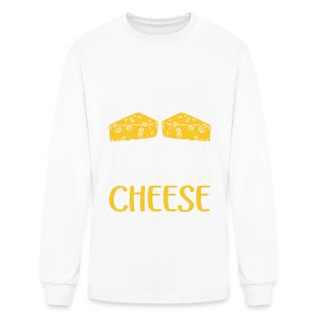 Cheese Lover Cheese - Men's Long Sleeve T-Shirt - white - Front