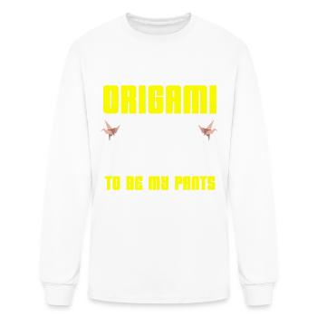 Folding Origami Artist Paper Folder Origamist - Men's Long Sleeve T-Shirt - white - Front
