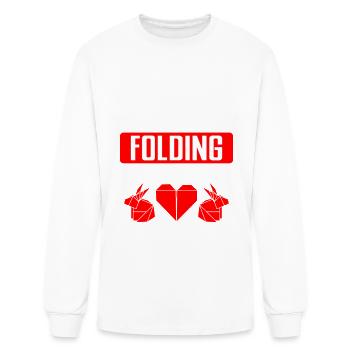 Folding Origami Artist Paper Folder Origamist - Men's Long Sleeve T-Shirt - white - Front