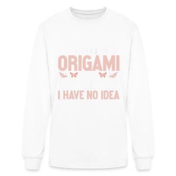 Folding Origami Artist Paper Folder Origamist - Men's Long Sleeve T-Shirt - white - Front