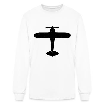 Airplane Propeller Plane Flying - Men's Long Sleeve T-Shirt - white - Front