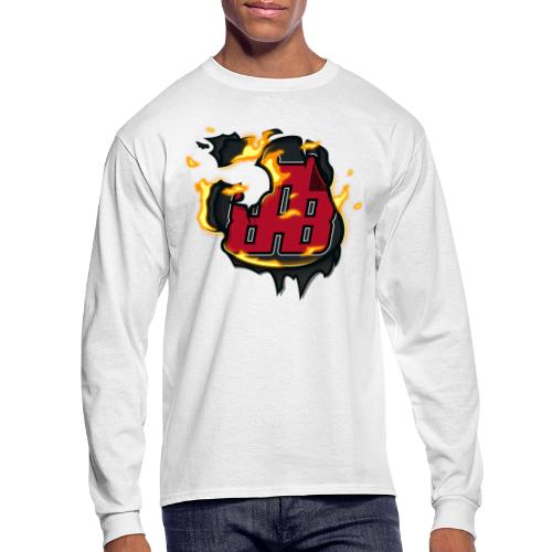 BAB Logo on FIRE! - Men's Long Sleeve T-Shirt