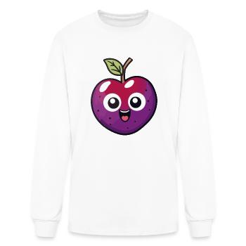 Kawaii Plum - Whimsical Delights - Men's Long Sleeve T-Shirt - white - Front
