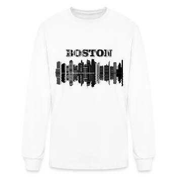 Boston City - Men's Long Sleeve T-Shirt - white - Front