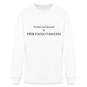 Written and Directed by Pier Paolo Pasolini - Men's Long Sleeve T-Shirt - white - Front