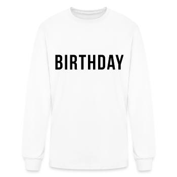 Birthday T-Shirt - Men's Long Sleeve T-Shirt - white - Front