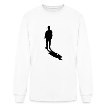 Shadow Man - Men's Long Sleeve T-Shirt - white - Front