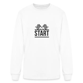 START - Men's Long Sleeve T-Shirt - white - Front