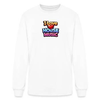 I Love House Music - Men's Long Sleeve T-Shirt - white - Front