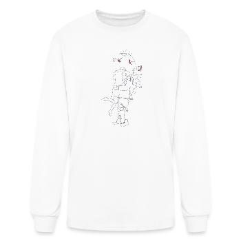 Love Silhouette - line art - Men's Long Sleeve T-Shirt - white - Front