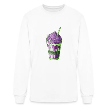 Iced Coffee Treat - Altered Colors - Purple/Green - Men's Long Sleeve T-Shirt - white - Front