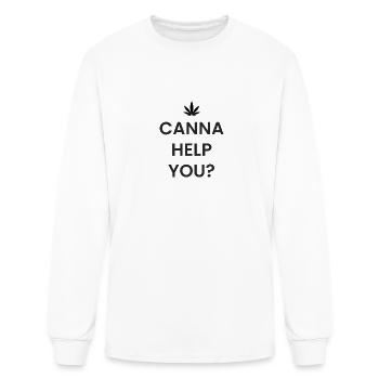 CANNA HELP YOU? - Men's Long Sleeve T-Shirt - white - Front