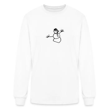Snowman sayin' - Men's Long Sleeve T-Shirt - white - Front