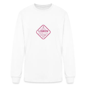 Lisbon Stamp - Men's Long Sleeve T-Shirt - white - Front