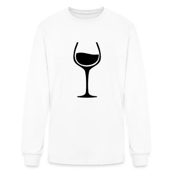 Glass of red or white wine - Men's Long Sleeve T-Shirt - white - Front