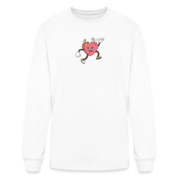 Bandaged Heart Mascot - Men's Long Sleeve T-Shirt - white - Front