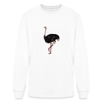 Struthio camelus fast-running bird - Men's Long Sleeve T-Shirt - white - Front