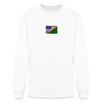 USA Solomon Islands Flag Polynesian American - Men's Long Sleeve T-Shirt - white - Front