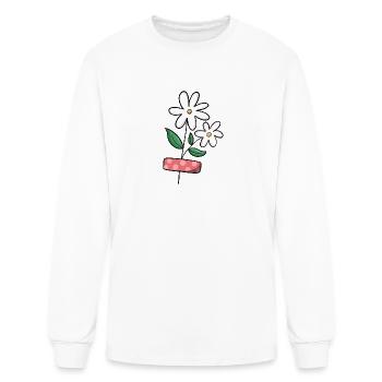 White Flowers - Men's Long Sleeve T-Shirt - white - Front