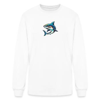 Neon Tempest Shark - Men's Long Sleeve T-Shirt - white - Front