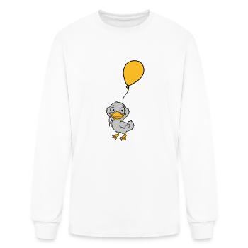 Balloon small cute duckling - Men's Long Sleeve T-Shirt - white - Front