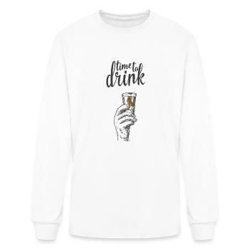 Time To Drink - Men's Long Sleeve T-Shirt - white - Front