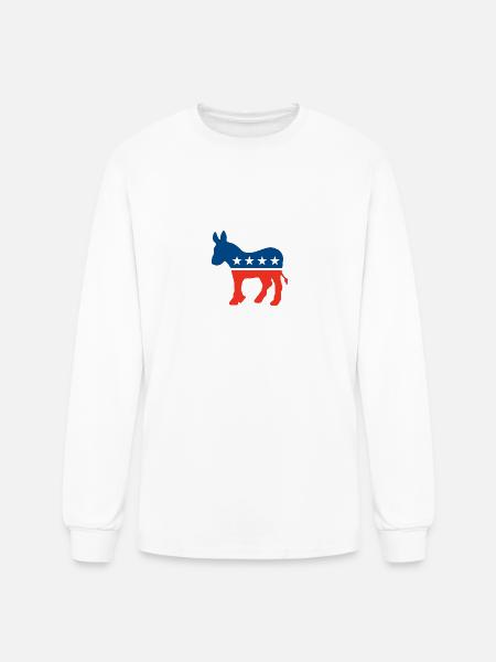 Democrat Logo - Men's Long Sleeve T-Shirt - white
