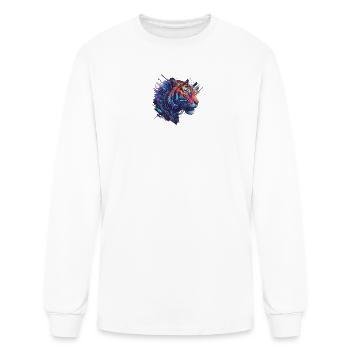 Neon Cyber Tiger - Men's Long Sleeve T-Shirt - white - Front